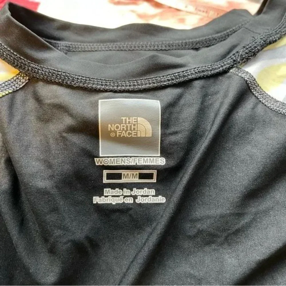 The North face Rash Guard top fro women size medium black and yellow - Picture 5 of 7